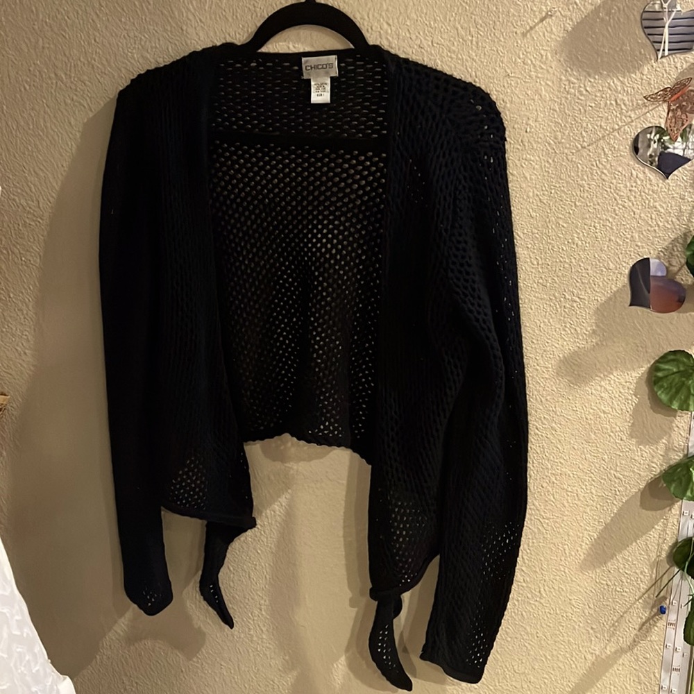 black fishnet coverup